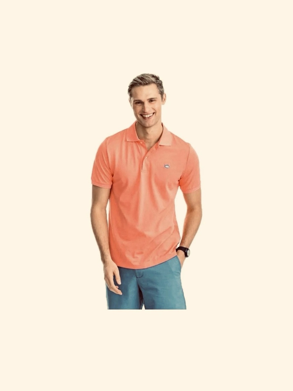 Southern Tide Men's Coral Short-Sleeve Polo